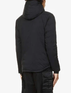 Canada Goose Lodge Logo-patch Shell-down Hooded Puffer Jacket -Selfridges Store 322 3005144 5078M BLACK ALT03