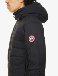 Canada Goose Lodge Logo-patch Shell-down Hooded Puffer Jacket -Selfridges Store 322 3005144 5078M BLACK ALT04