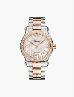 Chopard 278559-6004 Happy Sport 18ct Rose-gold And Stainless Steel Watch