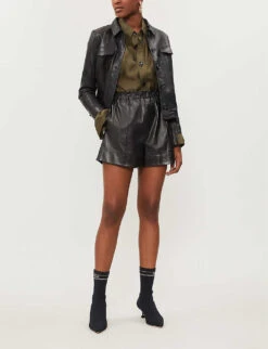 Zadig & Voltaire Liam Leather Jacket -Selfridges Store 669 10175 PWGCU1401F NOIR ALT01