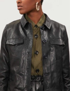 Zadig & Voltaire Liam Leather Jacket -Selfridges Store 669 10175 PWGCU1401F NOIR ALT03