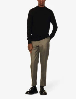 Sandro Turtleneck Wool Jumper -Selfridges Store 74 10081 SHPTR00102 BLACK ALT01