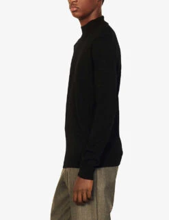 Sandro Turtleneck Wool Jumper -Selfridges Store 74 10081 SHPTR00102 BLACK ALT02