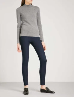Joseph High-rise Slim-fit Stretch-gabardine Leggings 9 Joseph High-rise Slim-fit Stretch-gabardine Leggings -Selfridges Store 793 10038 JP0000490370 NAVY ALT01