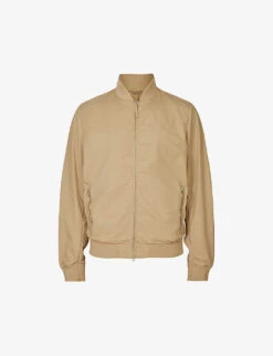 AllSaints Bassett Zipped Cotton-blend Bomber Jacket