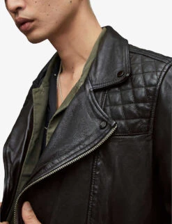 AllSaints Conroy Leather Biker Jacket 11 AllSaints Conroy Leather Biker Jacket -Selfridges Store 948 10136 ML058F INKNAVY ALT04