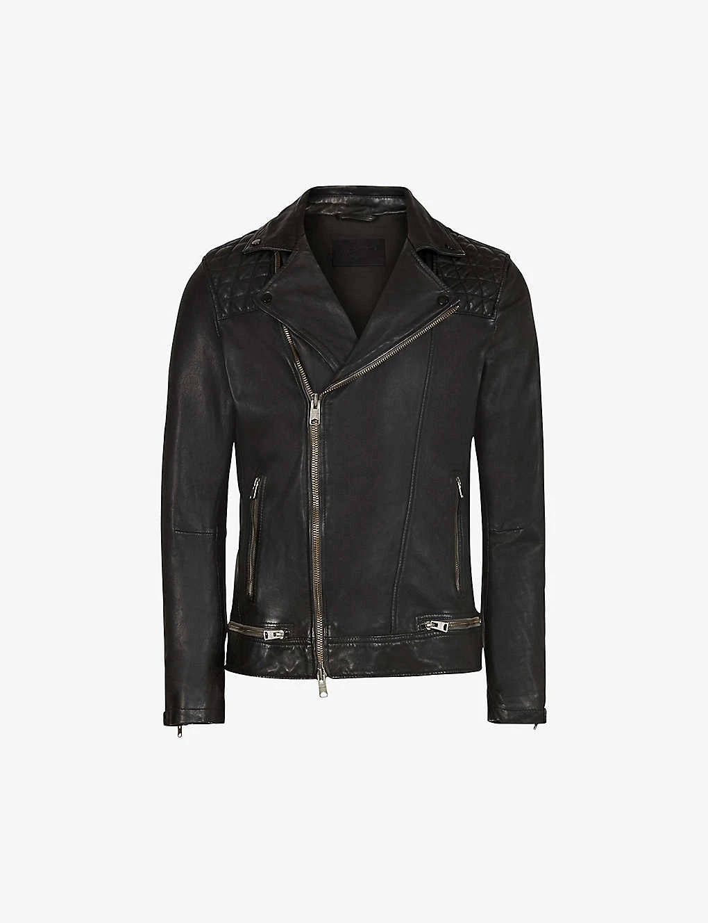 AllSaints Conroy Leather Biker Jacket 2 AllSaints Conroy Leather Biker Jacket - Image 2