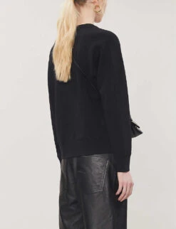 Zadig & Voltaire Logo-embellished Cotton-jersey Sweatshirt 8 Zadig & Voltaire Logo-embellished Cotton-jersey Sweatshirt -Selfridges Store R00007893 NOIR ALT02