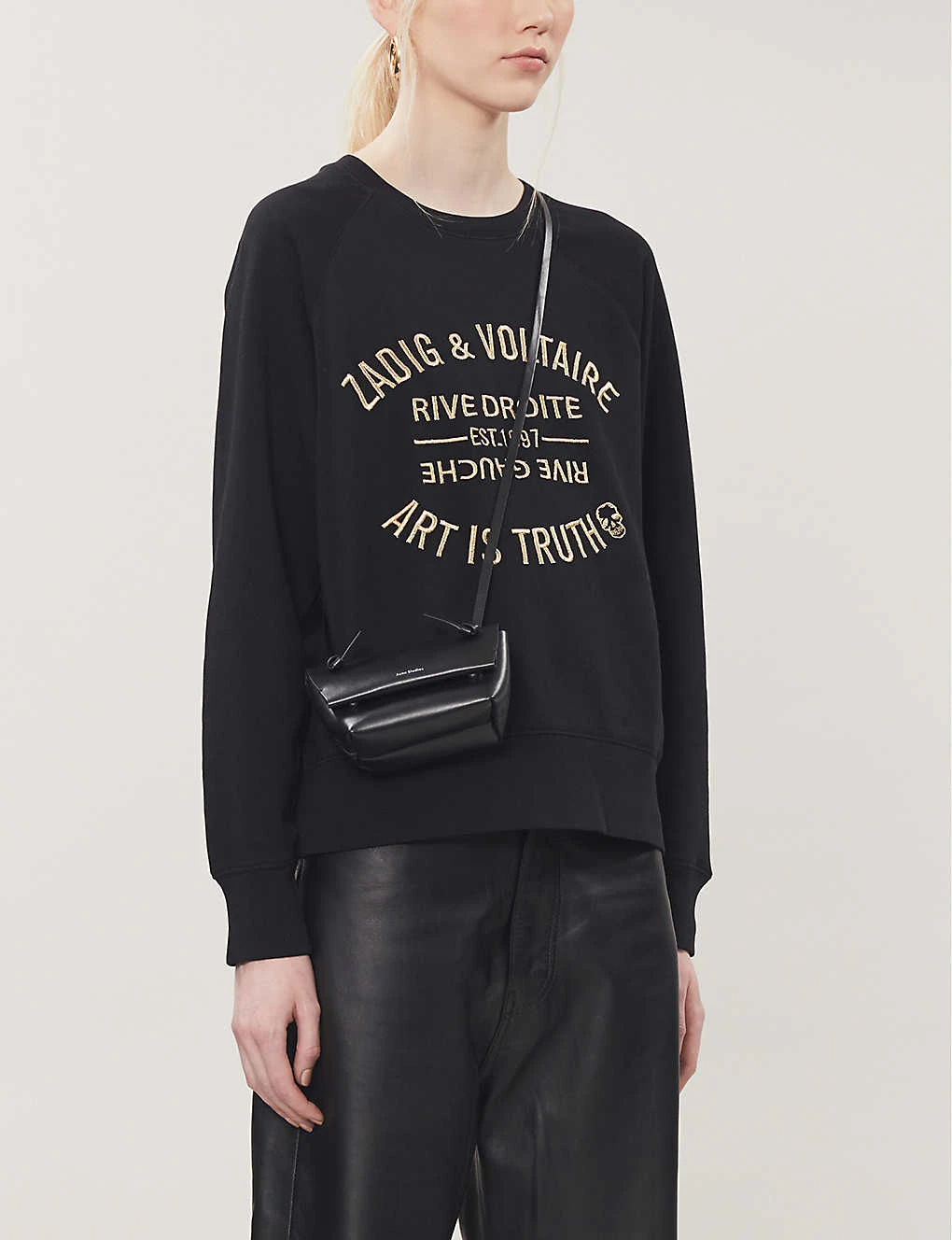 Zadig & Voltaire Logo-embellished Cotton-jersey Sweatshirt 2 Zadig & Voltaire Logo-embellished Cotton-jersey Sweatshirt - Image 2