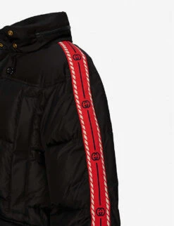 Gucci Side-striped Padded Shell Coat -Selfridges Store R00036849 BLACKMIX ALT02