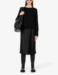 Joseph Round-neck Cashmere Jumper -Selfridges Store R00043796 BLACK ALT01