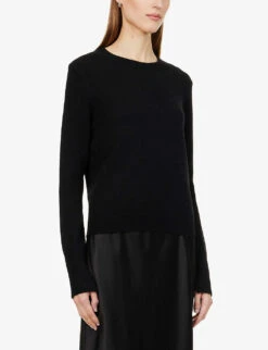 Joseph Round-neck Cashmere Jumper -Selfridges Store R00043796 BLACK ALT02
