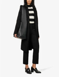 Joseph Coleman Stretch-gabardine Straight Leg Trousers -Selfridges Store R00060270 BLACK ALT01