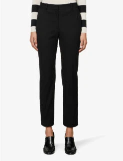 Joseph Coleman Stretch-gabardine Straight Leg Trousers -Selfridges Store R00060270 BLACK ALT02