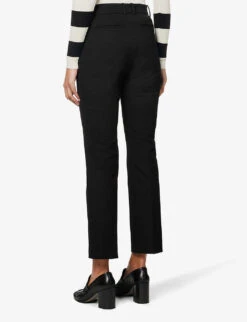 Joseph Coleman Stretch-gabardine Straight Leg Trousers -Selfridges Store R00060270 BLACK ALT03