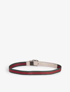 Gucci GG Web Stripe Elastic Belt 2-8 Years -Selfridges Store R00070052 GREENREDGREEN ALT02