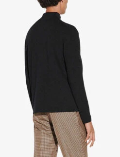 Sandro Half-zip Wool Jumper 7 Sandro Half-zip Wool Jumper -Selfridges Store R03630693 NOIRGRIS ALT02