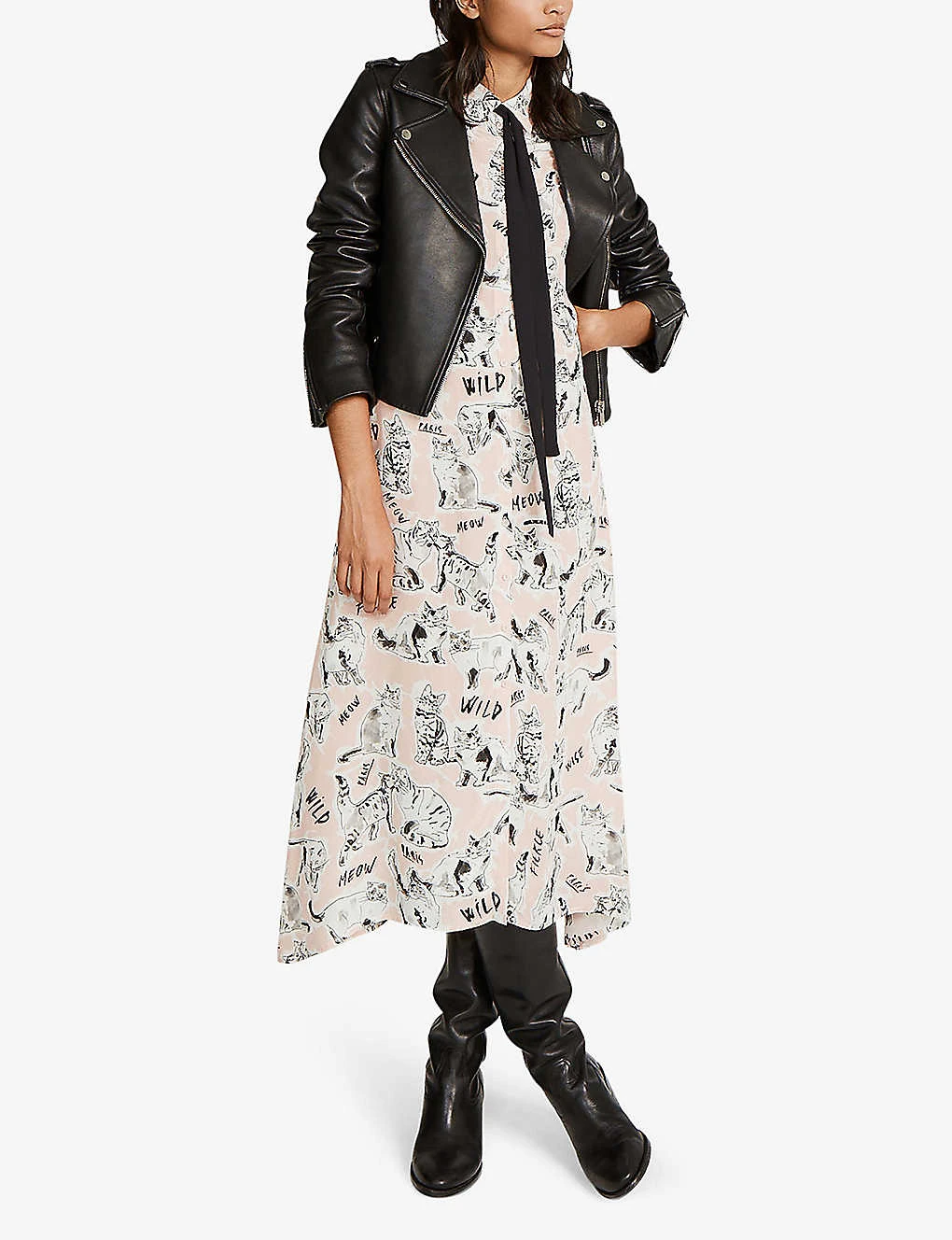 CLAUDIE PIERLOT Biker-collar Leather Jacket 3 CLAUDIE PIERLOT Biker-collar Leather Jacket - Image 3