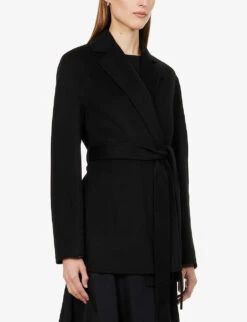 Joseph Cenda Double-faced Wool And Cashmere-blend Coat -Selfridges Store R03658498 BLACK ALT02