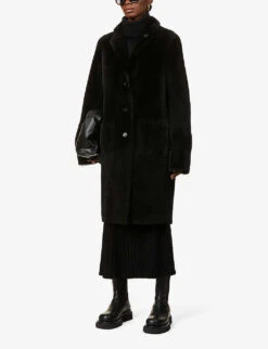 Joseph Britanny Reversible Shearling Coat -Selfridges Store R03658531 BLACK ALT01