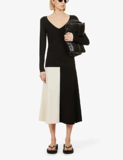 Joseph V-neck Silk-blend Jumper -Selfridges Store R03731166 BLACK ALT01