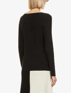 Joseph V-neck Silk-blend Jumper -Selfridges Store R03731166 BLACK ALT02