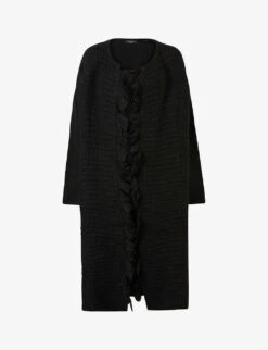 AllSaints Selena Fringe-embellished Alpaca-wool-blend Cardigan