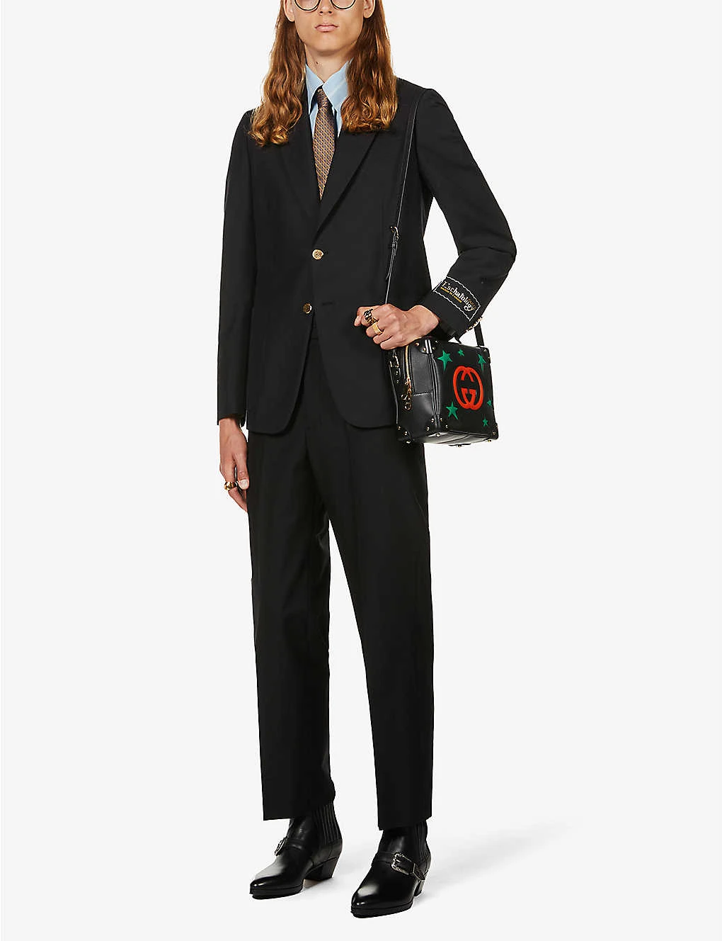 Gucci Firenze Peak-lapel Cotton, Mohair And Wool-blend Blazer 2 Gucci Firenze Peak-lapel Cotton, Mohair And Wool-blend Blazer - Image 2