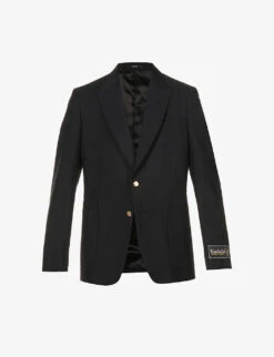 Gucci Firenze Peak-lapel Cotton, Mohair And Wool-blend Blazer