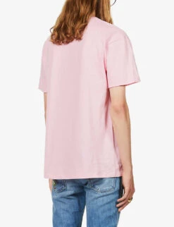 Gucci Stars Oversized Cotton-jersey T-shirt -Selfridges Store R03765559 SUGARPINKMC ALT03