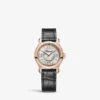 Chopard Happy Sport 274893-5011 18ct Rose-gold, Diamond And Leather Diamond Watch