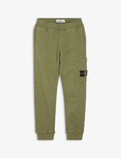 Stone Island Brand-patch Tapered Cotton-jersey Jogging Bottoms 4-14 Years
