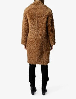 Zadig & Voltaire Mady Wavy Sheepskin Coat -Selfridges Store R03799421 CARAMEL ALT03