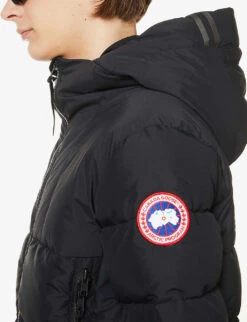 Canada Goose Hybridge Funnel-neck Shell-down Hooded Jacket 9 Canada Goose Hybridge Funnel-neck Shell-down Hooded Jacket -Selfridges Store R03800039 BLACK ALT04