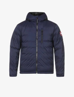 Canada Goose Lodge Logo-patch Shell-down Hooded Jacket