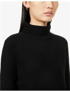 Joseph Turtle-neck Cashmere Jumper -Selfridges Store R03800582 BLACK ALT04