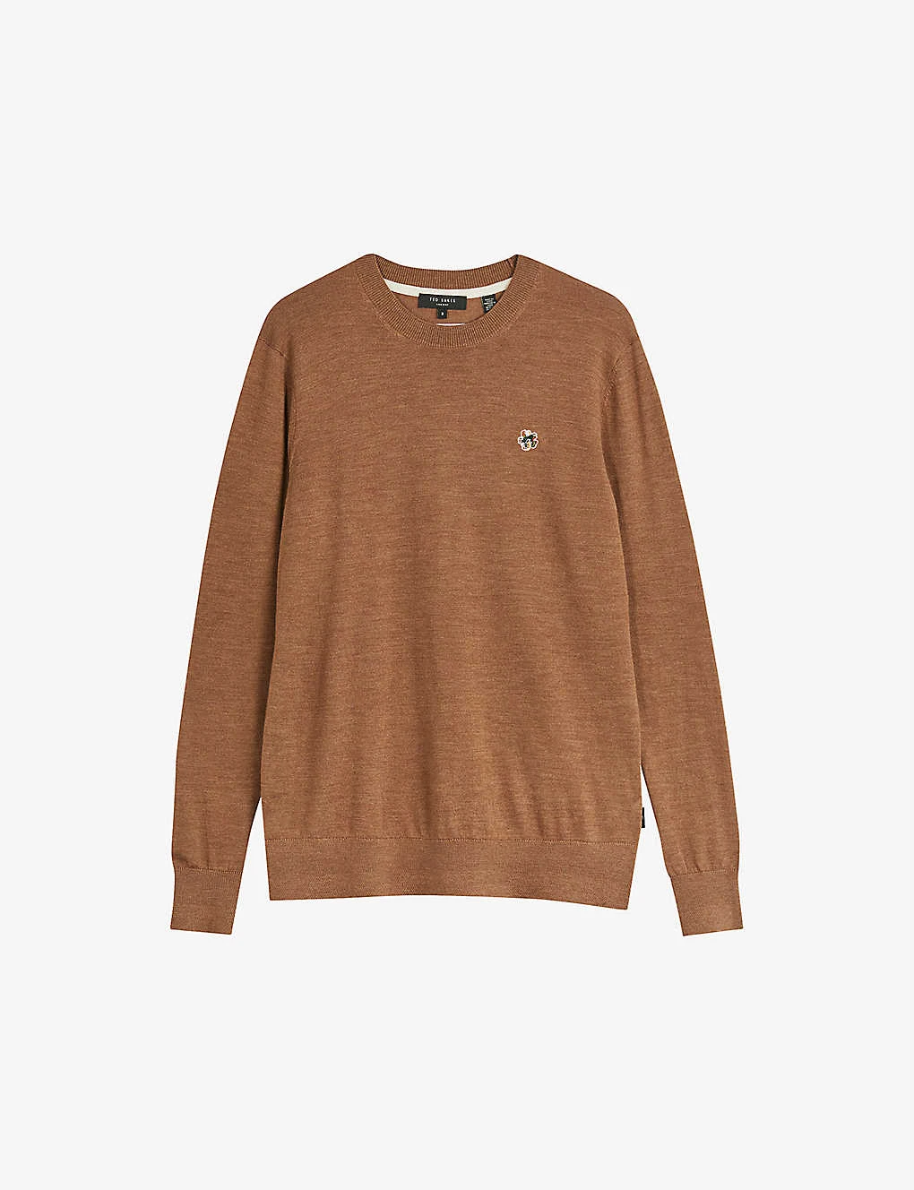 Ted Baker Flower-embroidered Crewneck Wool Sweater 1 Ted Baker Flower-embroidered Crewneck Wool Sweater