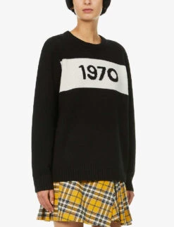 1970 Oversized Wool Jumper -Selfridges Store R03811147 BLACK ALT02