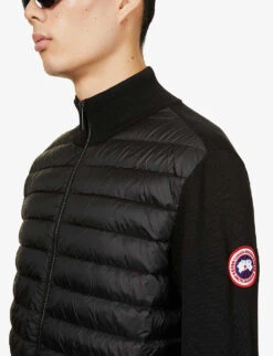 Canada Goose High-neck Padded Wool And Shell-down Jacket -Selfridges Store R03824439 BLACK ALT04