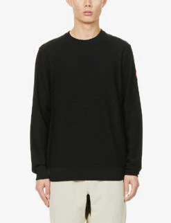 Canada Goose Dartmouth Brand-patch Wool Jumper -Selfridges Store R03833282 BLACK ALT02