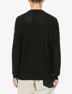 Canada Goose Dartmouth Brand-patch Wool Jumper -Selfridges Store R03833282 BLACK ALT03