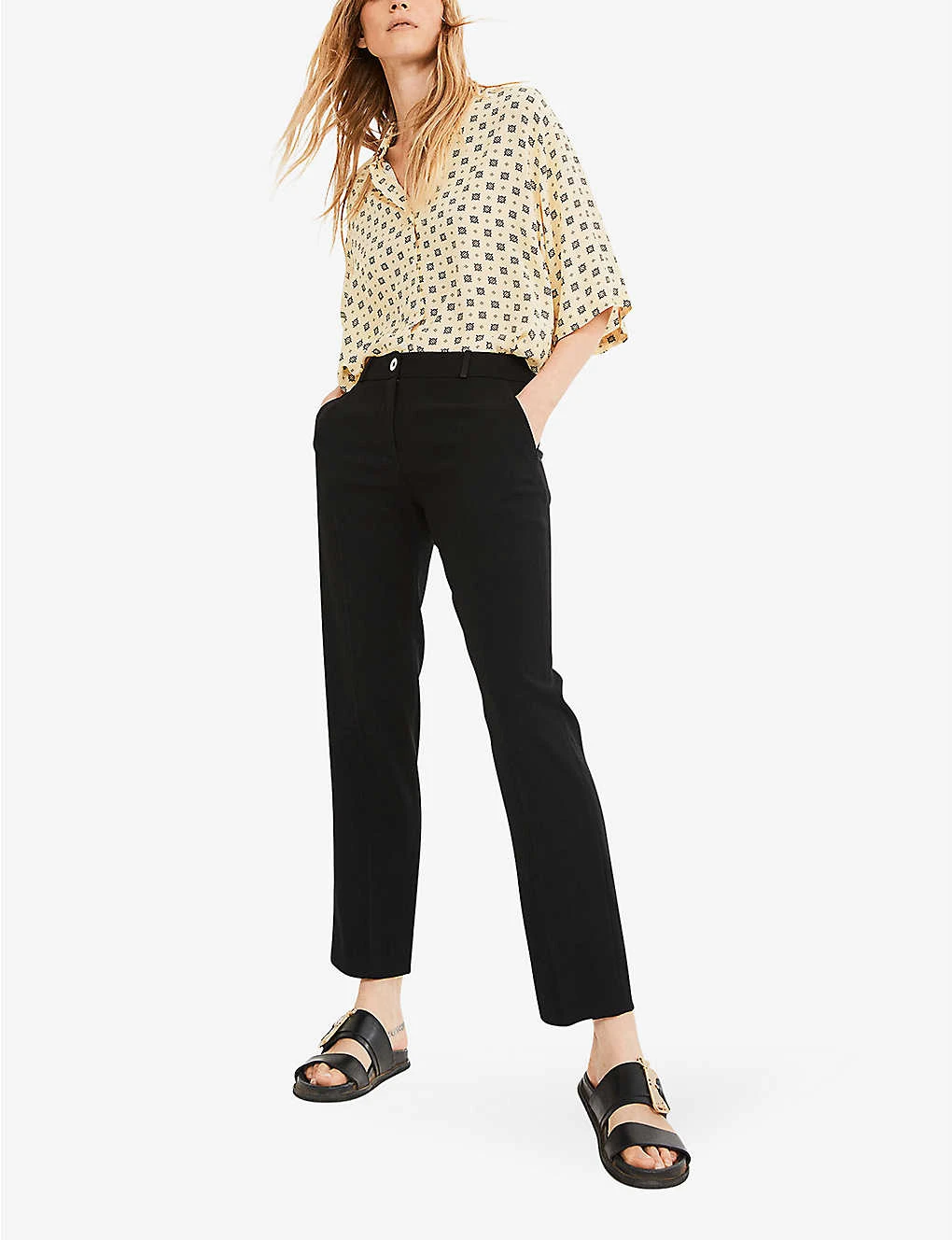 CLAUDIE PIERLOT Poupin Tailored Mid-rise Woven Trousers 2 CLAUDIE PIERLOT Poupin Tailored Mid-rise Woven Trousers - Image 2