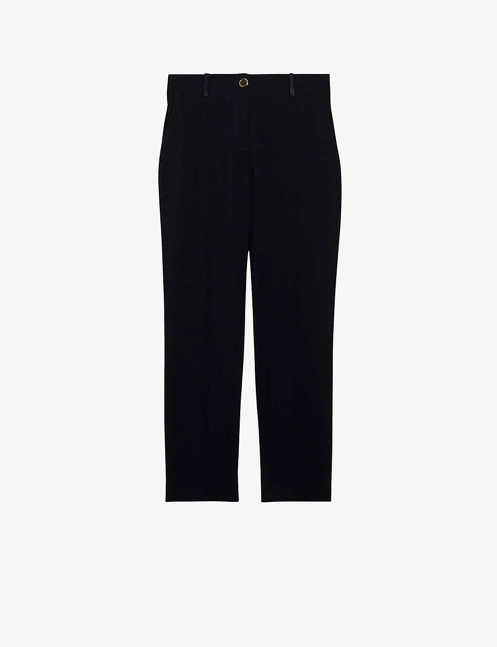 CLAUDIE PIERLOT Poupin Tailored Mid-rise Woven Trousers 1 CLAUDIE PIERLOT Poupin Tailored Mid-rise Woven Trousers