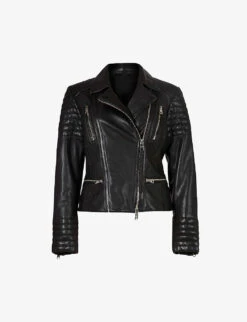 AllSaints Leoni Slim-fit Leather Biker Jacket