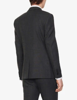 Sandro Legacy Single-breasted Wool Blazer -Selfridges Store R03851777 NOIRGRIS ALT03
