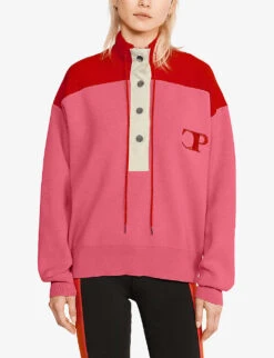 CLAUDIE PIERLOT Minimum Contrast-coloured Knitted Sweatshirt -Selfridges Store R03852032 DIVERS ALT02