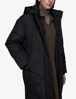 Whistles Tessa Padded Recycled-polyester Hooded Puffer Coat -Selfridges Store R03855728 BLACK ALT05