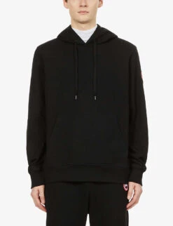 Canada Goose Huron Relaxed-fit Cotton-jersey Hoody -Selfridges Store R03875518 BLACK ALT02