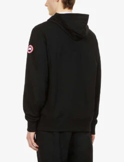 Canada Goose Huron Relaxed-fit Cotton-jersey Hoody -Selfridges Store R03875518 BLACK ALT03
