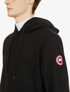 Canada Goose Huron Relaxed-fit Cotton-jersey Hoody -Selfridges Store R03875518 BLACK ALT04
